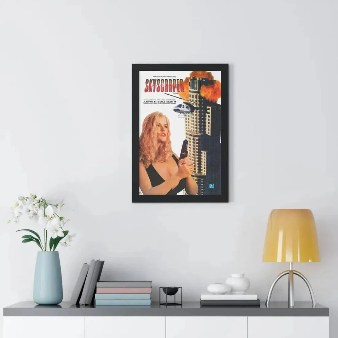 SKYSCRAPER 1996 - Framed Movie Poster - The Sticker Space