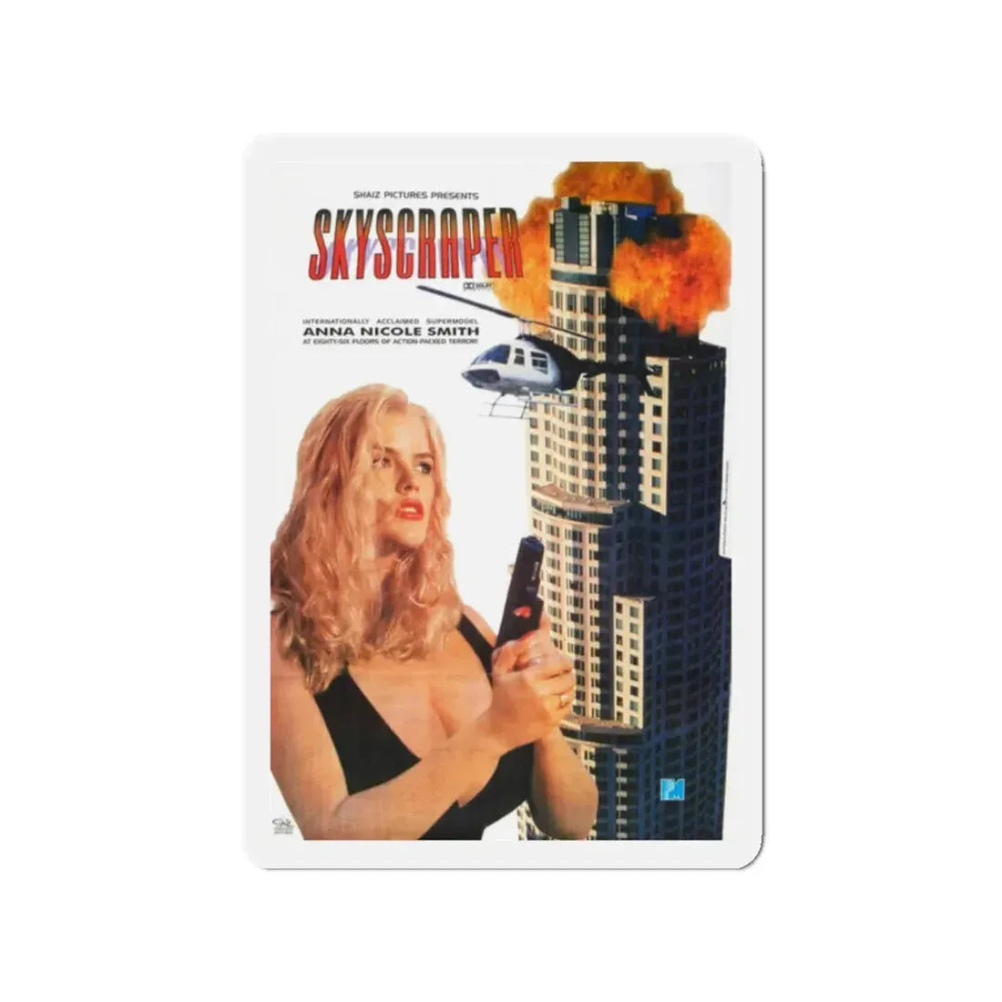 SKYSCRAPER 1996 Movie Poster - Refrigerator Magnet 2 Inch Die-Cut - The Sticker Space