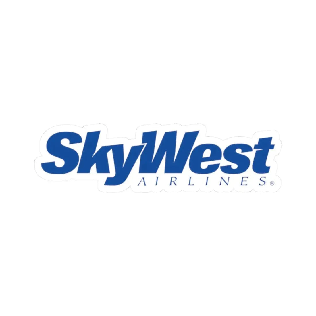 SkyWest Airlines (Logo) STICKER Vinyl Kiss-Cut Decal 2 Inch White - The Sticker Space
