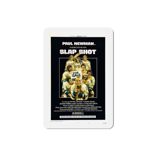 Slap Shot 1977 Movie Poster Die-Cut Magnet-2 Inch-The Sticker Space