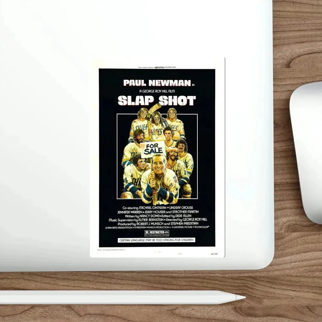 Slap Shot 1977 Movie Poster STICKER Vinyl Die-Cut Decal - The Sticker Space