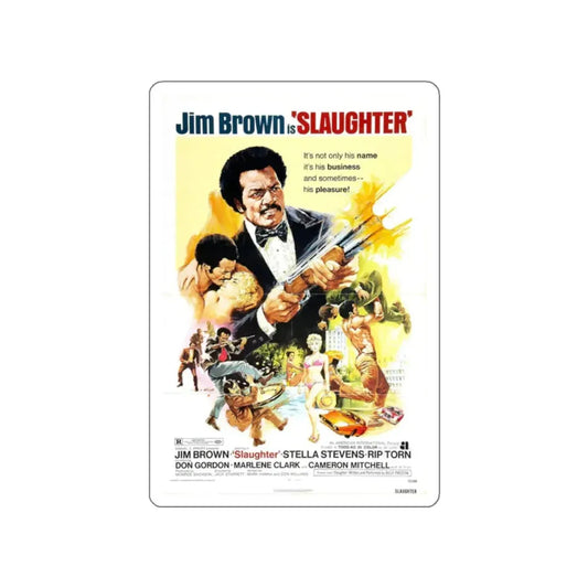 SLAUGHTER 1972 Movie Poster STICKER Vinyl Die-Cut Decal 2 Inch - The Sticker Space