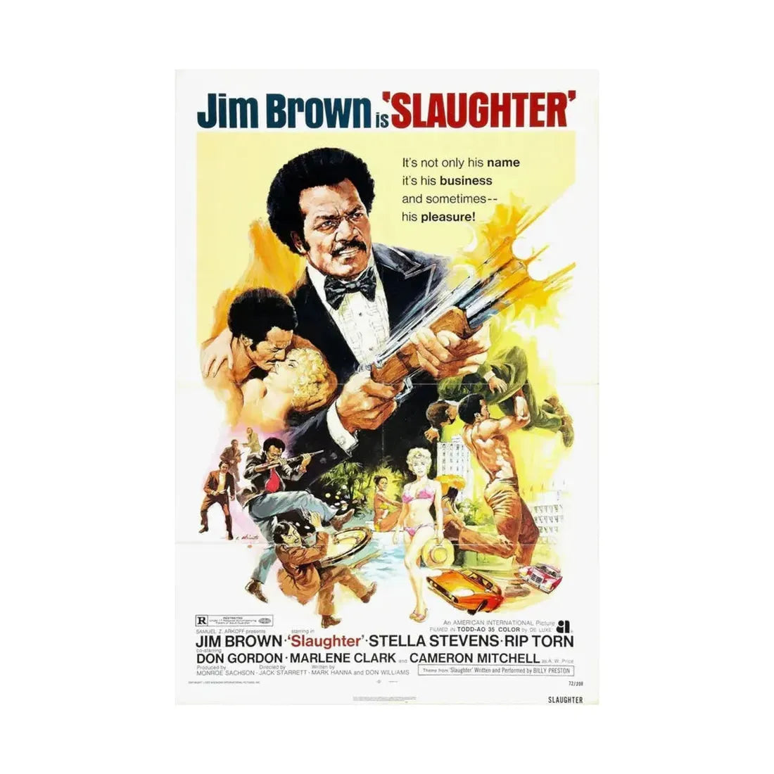 SLAUGHTER 1972 - Paper Movie Poster - The Sticker Space