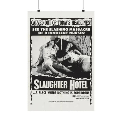 SLAUGHTER HOTEL (ASYLUM EROTICA THE COLD BLOODED BEAST) 1971 - Paper Movie Poster 20″ x 30″ Matte - The Sticker Space