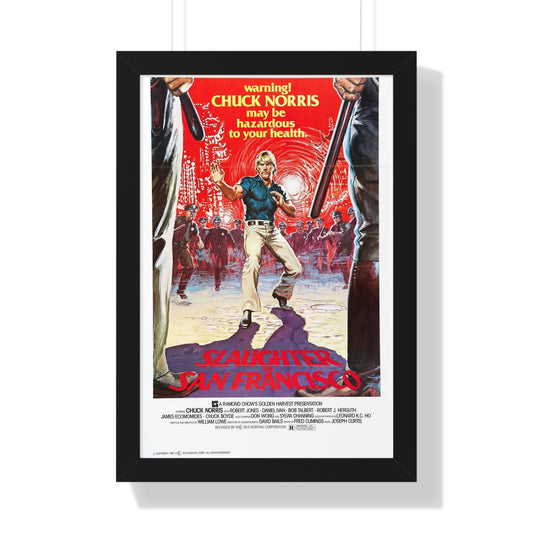 SLAUGHTER IN SAN FRANCISCO 1974 - Framed Movie Poster-16″ x 24″-The Sticker Space