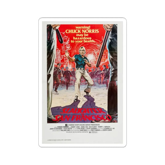 Slaughter in San Francisco 1981 Movie Poster - STICKER Vinyl Kiss-Cut Decal 2 Inch White - The Sticker Space