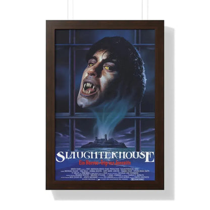 SLAUGHTERHOUSE ROCK 1988 - Framed Movie Poster 16″ x 24″ Walnut - The Sticker Space