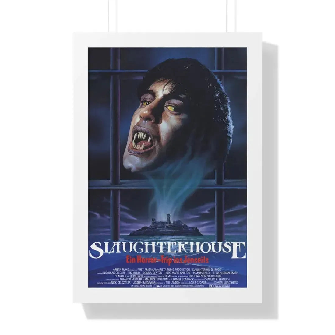 SLAUGHTERHOUSE ROCK 1988 - Framed Movie Poster 16″ x 24″ White - The Sticker Space