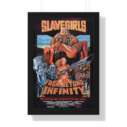 SLAVE GIRLS FROM BEYOND INFINITY 1987 - Framed Movie Poster 16″ x 24″ Black - The Sticker Space