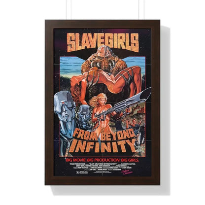 SLAVE GIRLS FROM BEYOND INFINITY 1987 - Framed Movie Poster 16″ x 24″ Walnut - The Sticker Space