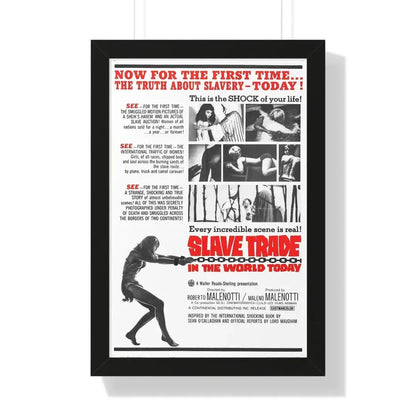 SLAVE TRADE IN THE WORLD TODAY 1964 - Framed Movie Poster 16″ x 24″ Black - The Sticker Space