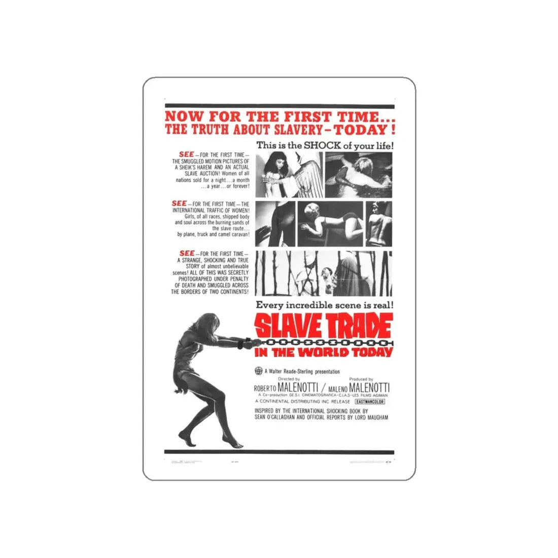 SLAVE TRADE IN THE WORLD TODAY 1964 Movie Poster STICKER Vinyl Die-Cut Decal 5 Inch - The Sticker Space