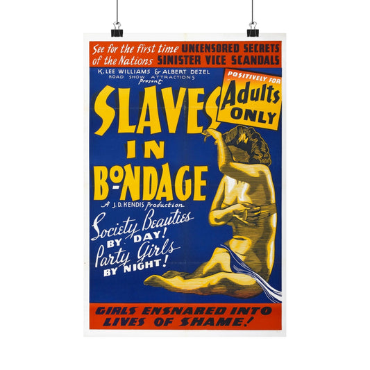 SLAVES IN BONDAGE 1937 - Paper Movie Poster-12″ x 18″-The Sticker Space