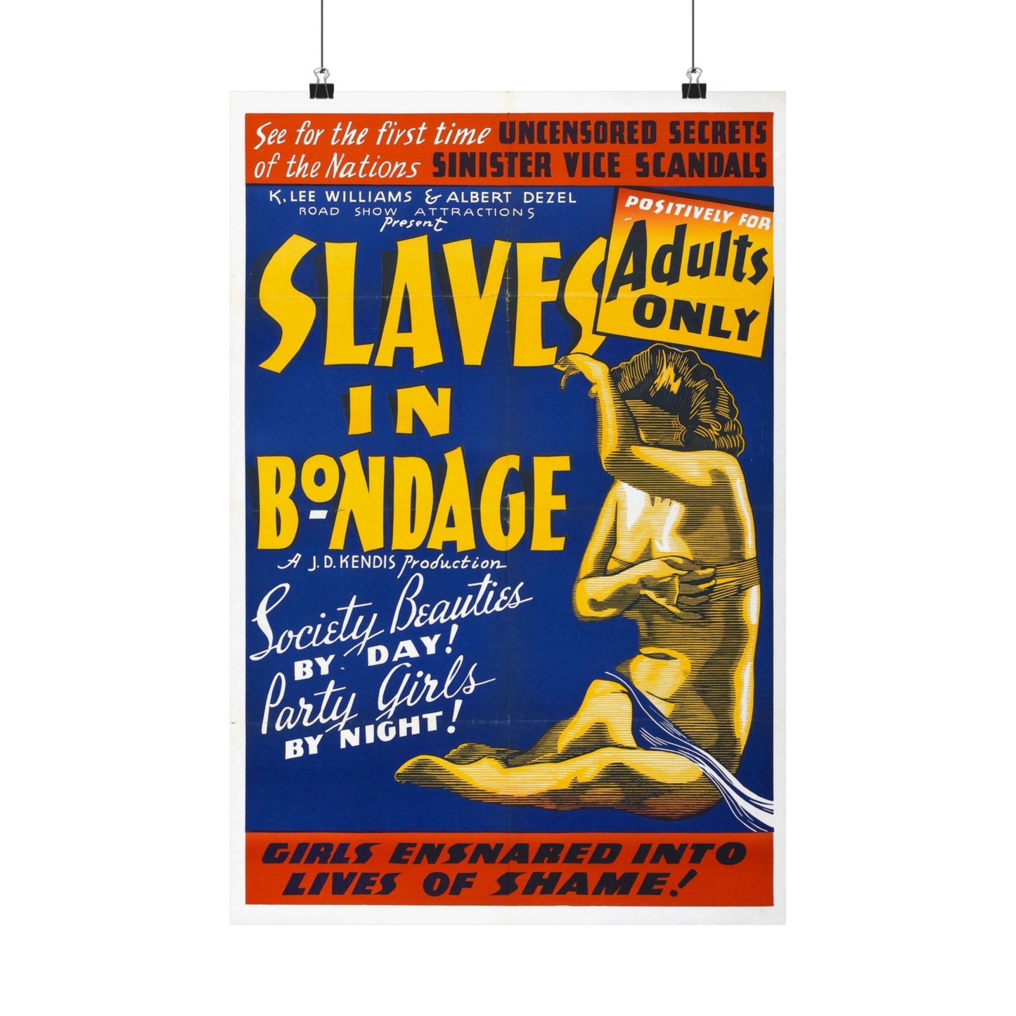 SLAVES IN BONDAGE 1937 - Paper Movie Poster-16″ x 24″-The Sticker Space