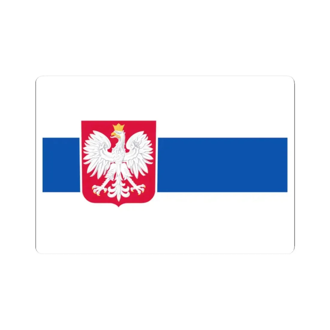 Slavic Flag of Poland White-blue-white flag (Poland) STICKER Vinyl Kiss-Cut Decal 2 Inch White - The Sticker Space