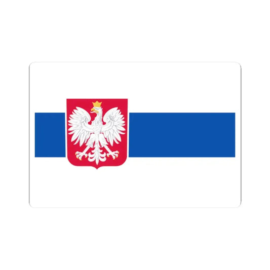Slavic Flag of Poland White-blue-white flag (Poland) STICKER Vinyl Kiss-Cut Decal 2 Inch White - The Sticker Space