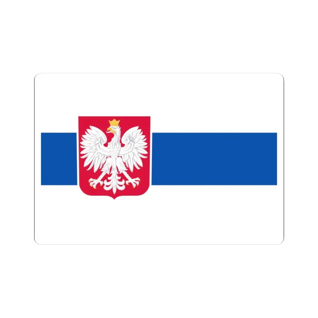Slavic Flag of Poland White-blue-white flag (Poland) STICKER Vinyl Kiss-Cut Decal 3 Inch White - The Sticker Space