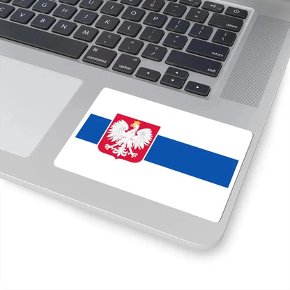 Slavic Flag of Poland White-blue-white flag (Poland) STICKER Vinyl Kiss-Cut Decal - The Sticker Space