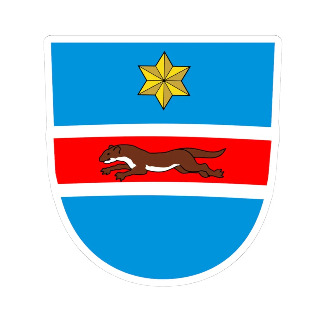 Slavonia Arms 1496 (Croatia) (Coat of Arms) STICKER Vinyl Kiss-Cut Decal 3 Inch White - The Sticker Space