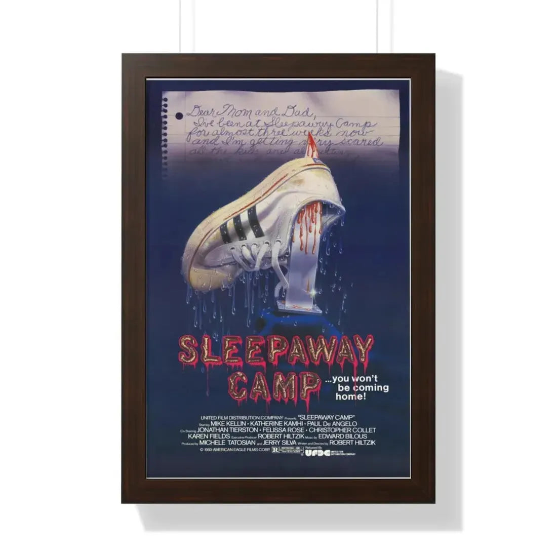 SLEEPAWAY CAMP 1983 - Framed Movie Poster 16″ x 24″ Walnut - The Sticker Space