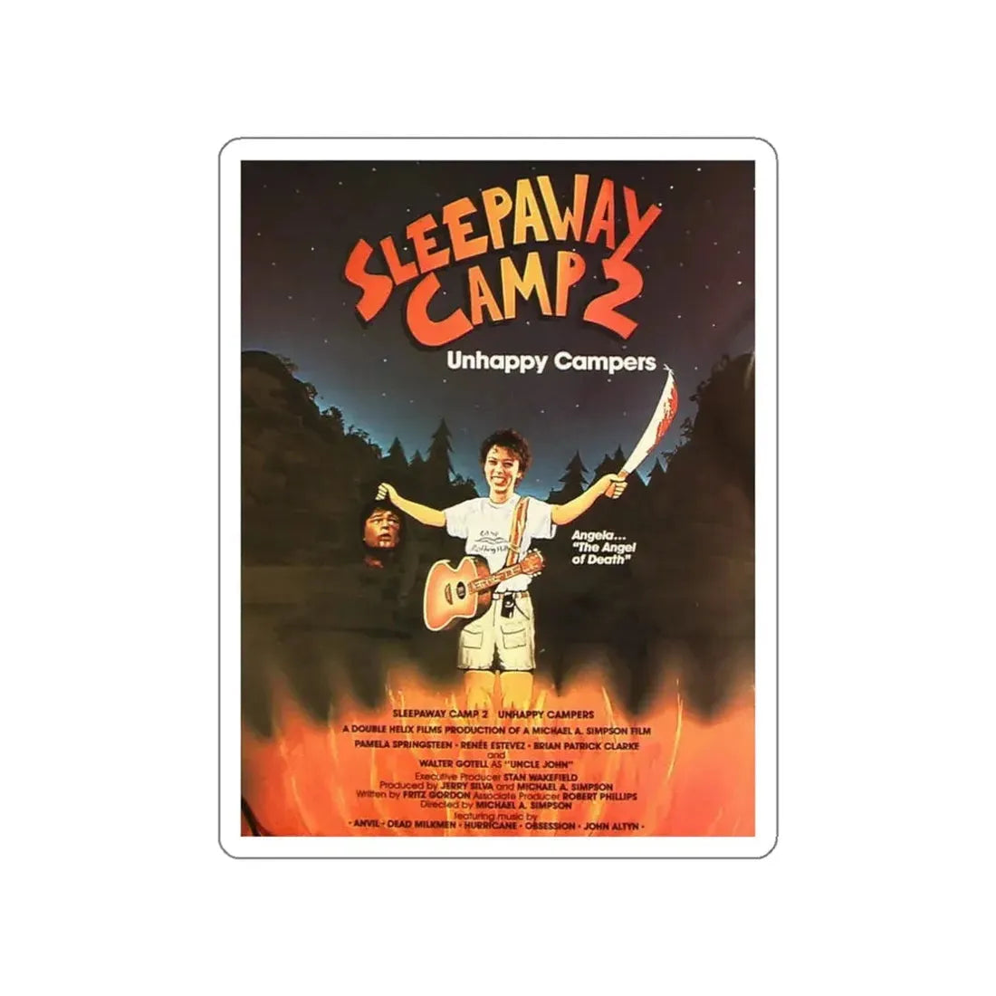 SLEEPAWAY CAMP 2 1988 Movie Poster STICKER Vinyl Die-Cut Decal 3 Inch - The Sticker Space