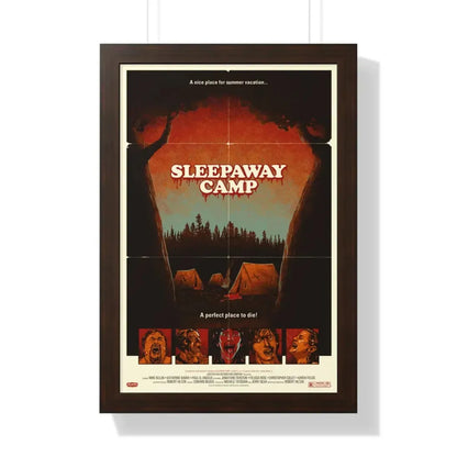 SLEEPAWAY CAMP (MONDO) 1983 - Framed Movie Poster 16″ x 24″ Walnut - The Sticker Space