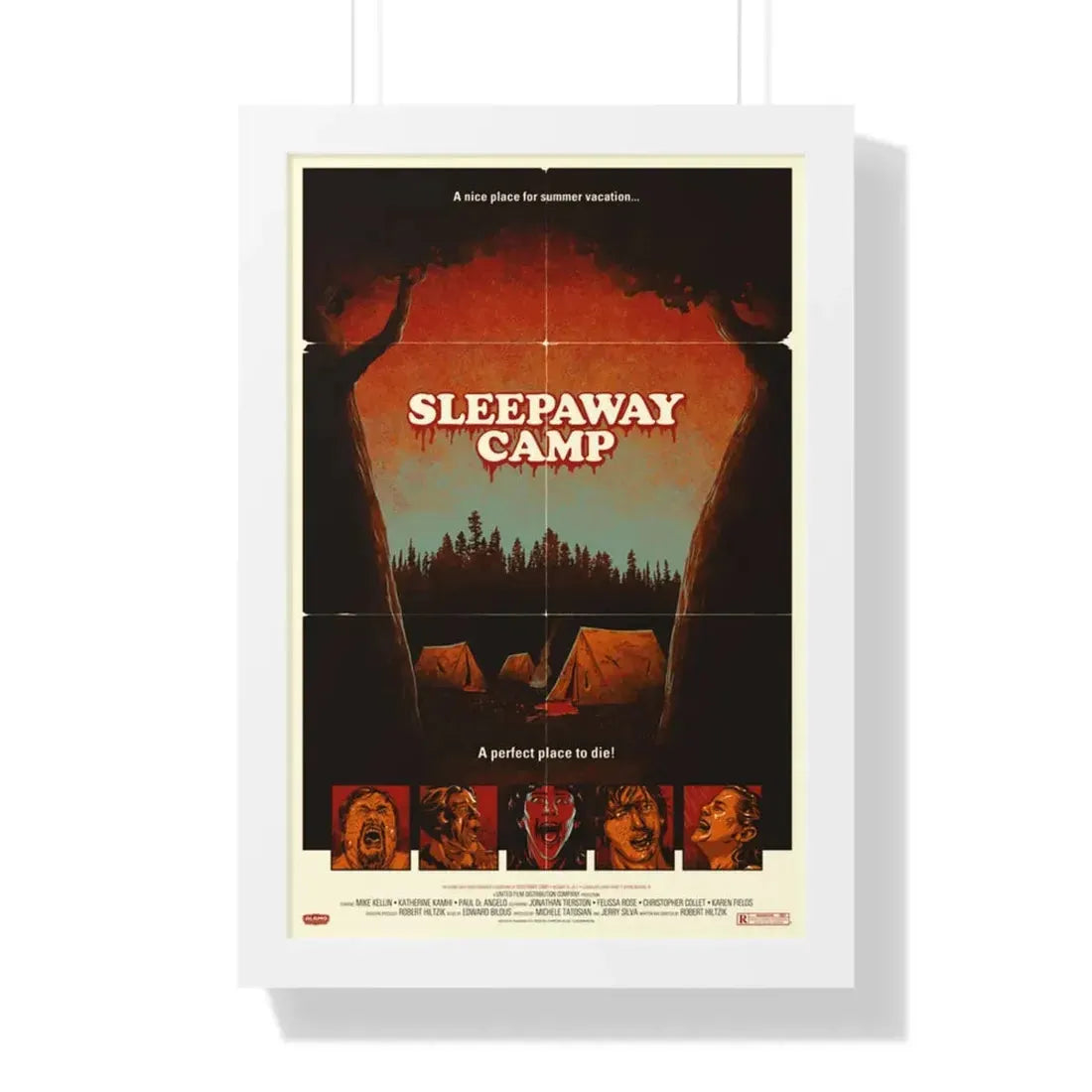 SLEEPAWAY CAMP (MONDO) 1983 - Framed Movie Poster 16″ x 24″ White - The Sticker Space