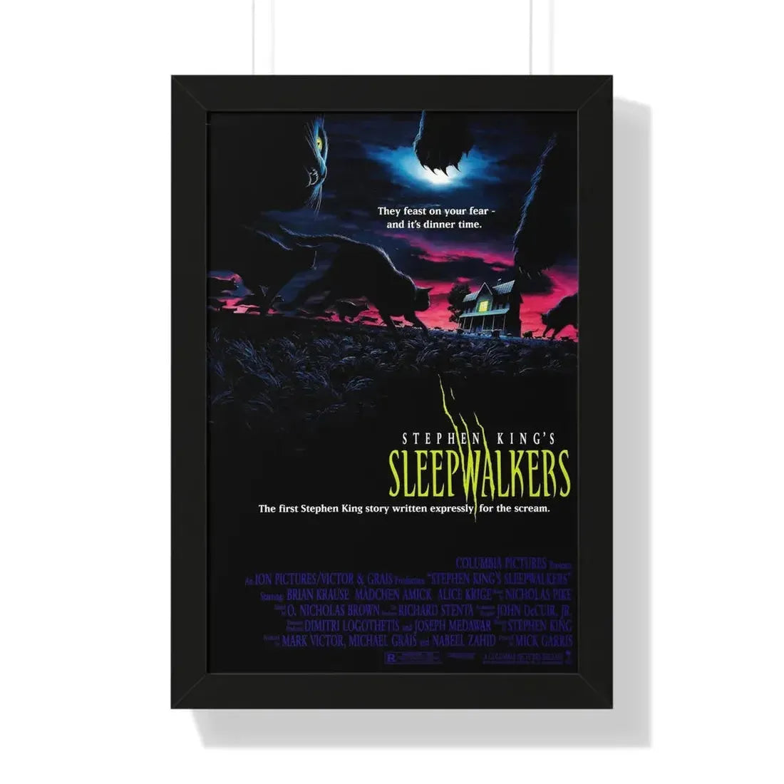 SLEEPWALKERS 1992 - Framed Movie Poster 16″ x 24″ Black - The Sticker Space