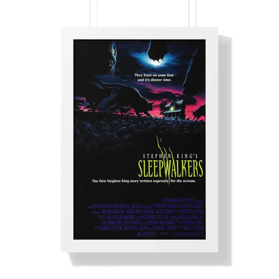 SLEEPWALKERS 1992 - Framed Movie Poster 16″ x 24″ White - The Sticker Space
