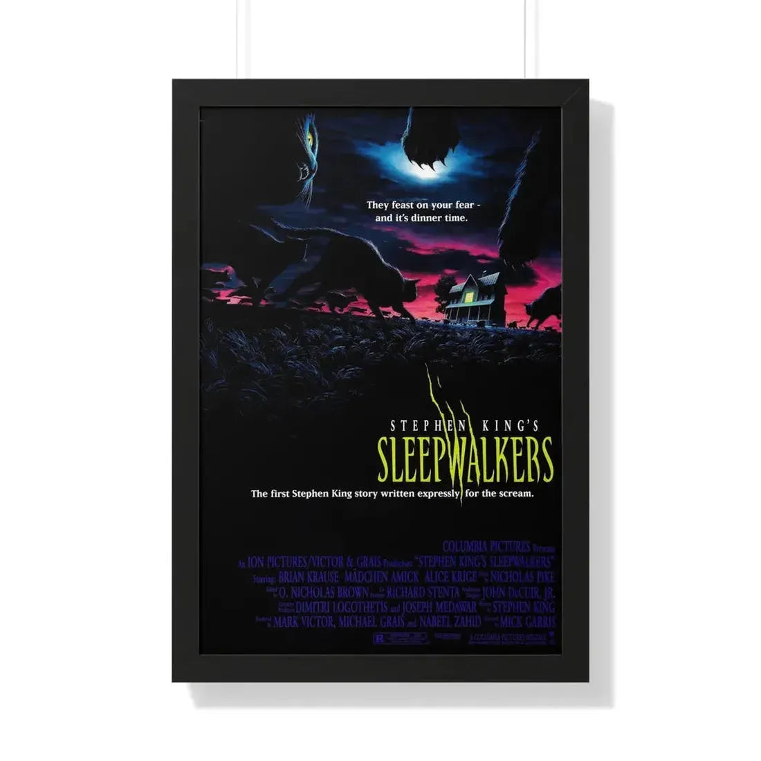 SLEEPWALKERS 1992 - Framed Movie Poster 20" x 30" Black - The Sticker Space