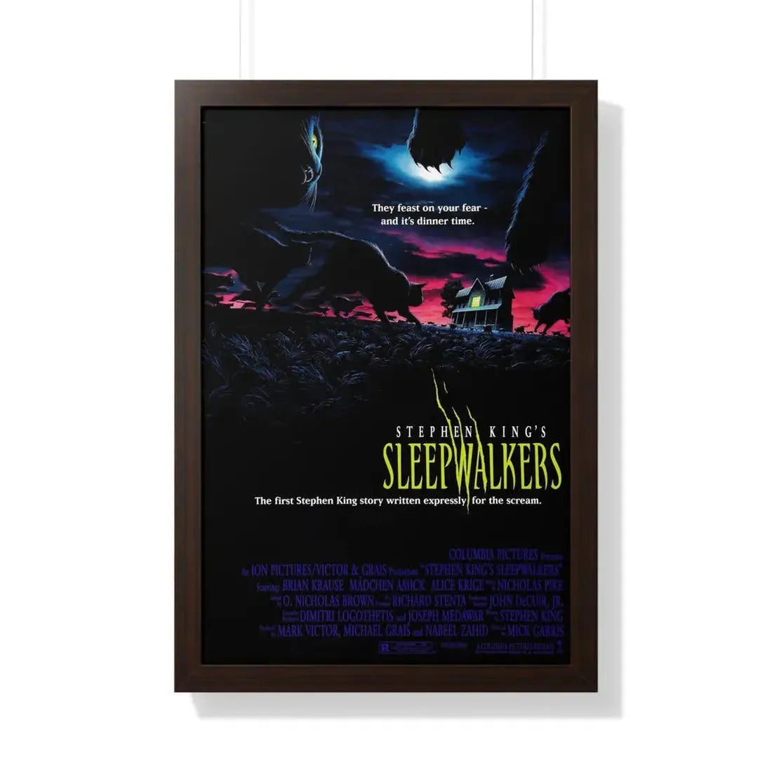 SLEEPWALKERS 1992 - Framed Movie Poster 20" x 30" Walnut - The Sticker Space