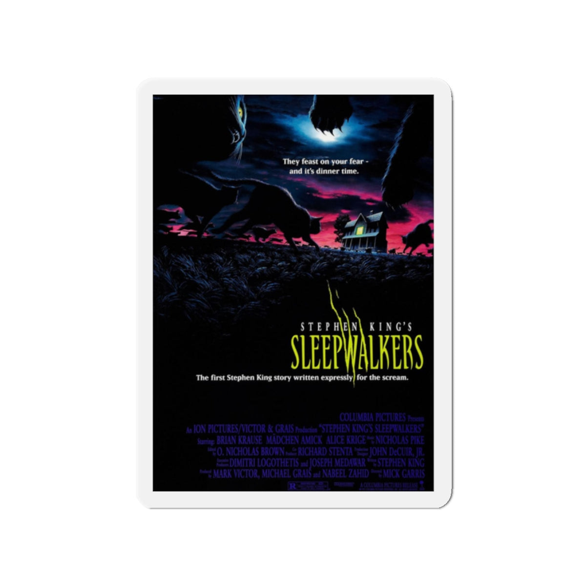 SLEEPWALKERS 1992 Movie Poster - Refrigerator Magnet-2" x 2"-The Sticker Space