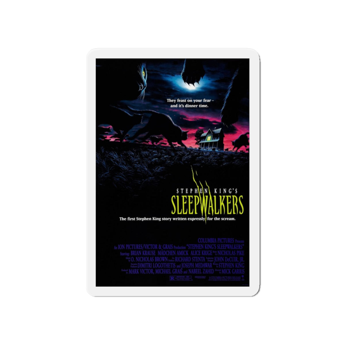 SLEEPWALKERS 1992 Movie Poster - Refrigerator Magnet-4" x 4"-The Sticker Space