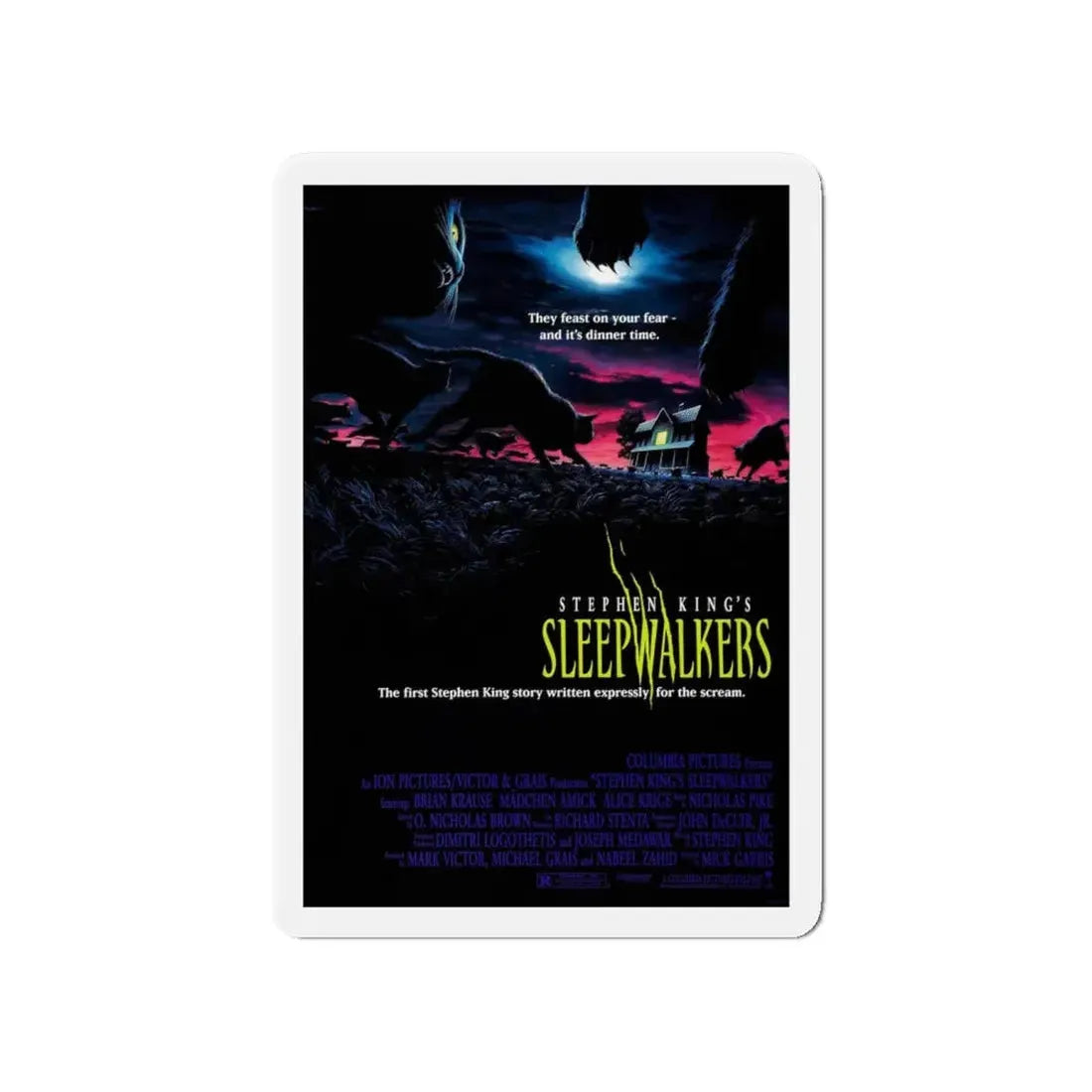 SLEEPWALKERS 1992 Movie Poster - Refrigerator Magnet 4 Inch Die-Cut - The Sticker Space