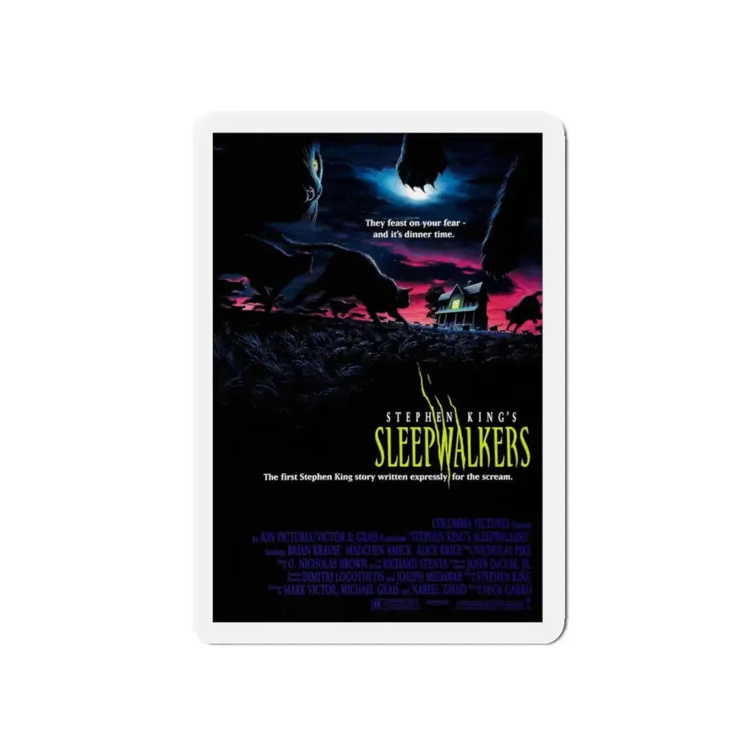 SLEEPWALKERS 1992 Movie Poster - Refrigerator Magnet 5 Inch Die-Cut - The Sticker Space