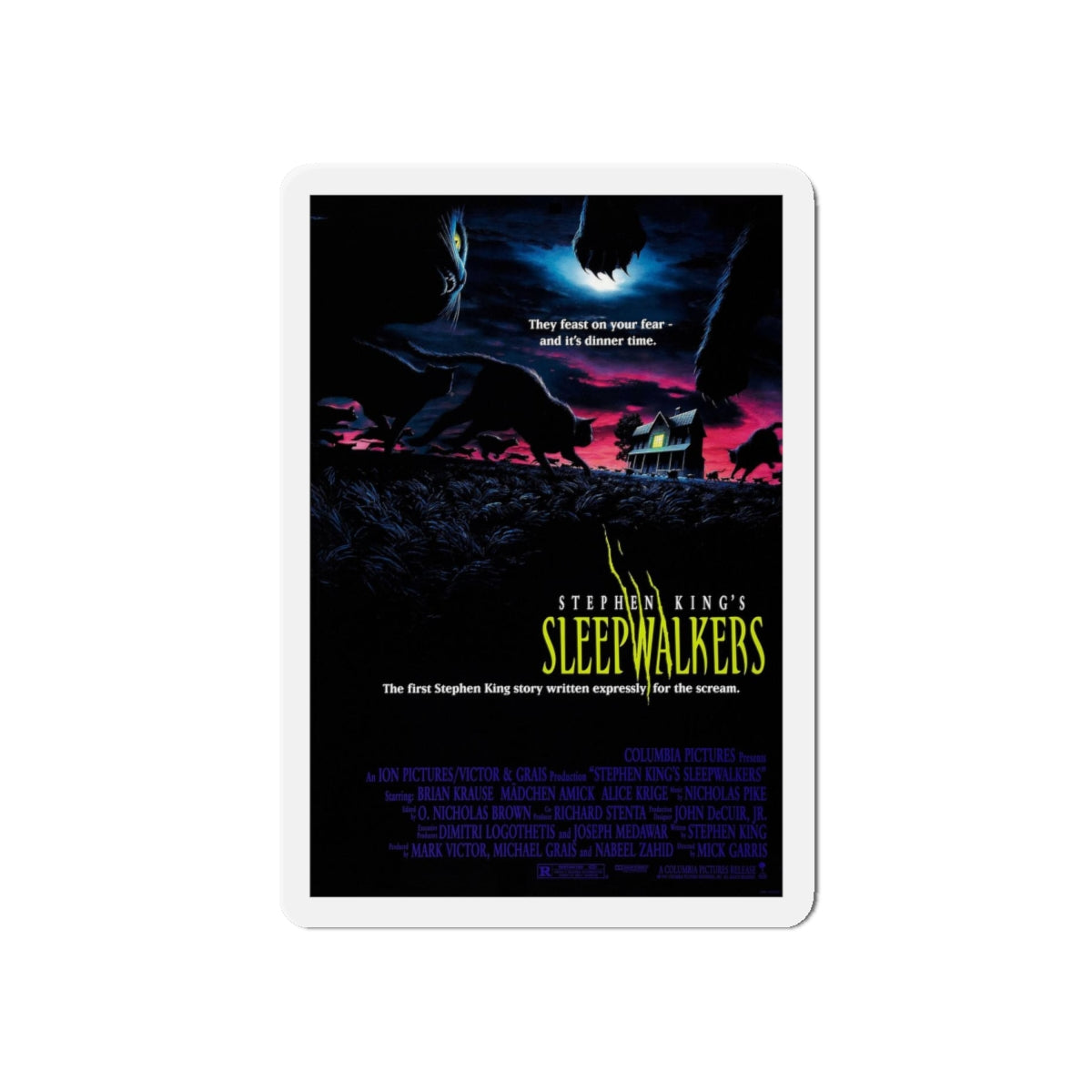 SLEEPWALKERS 1992 Movie Poster - Refrigerator Magnet-6" × 6"-The Sticker Space