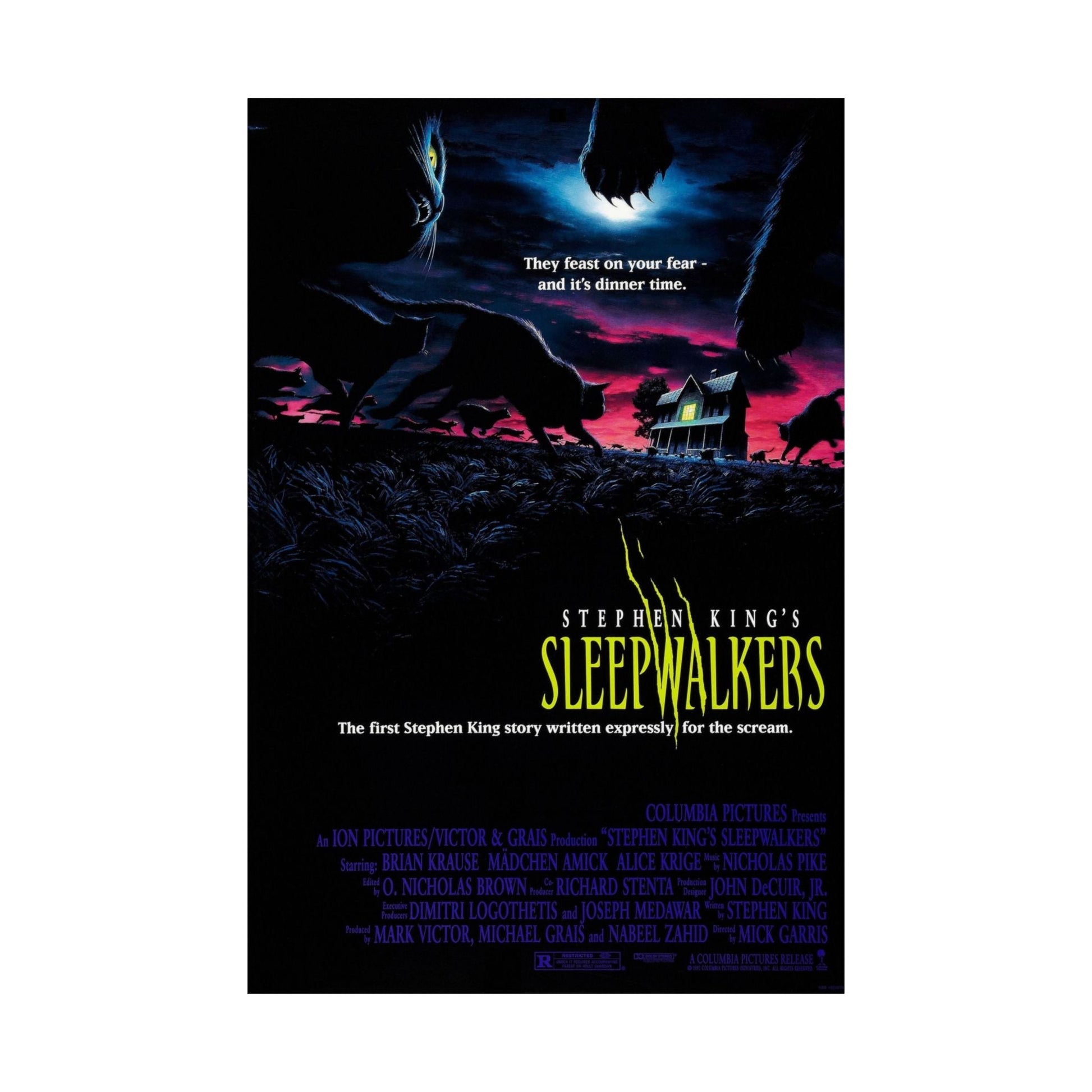 SLEEPWALKERS 1992 - Paper Movie Poster-The Sticker Space