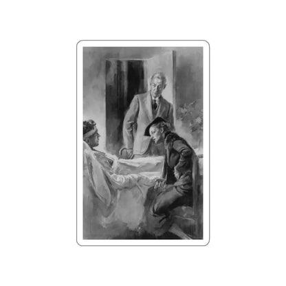 Slight Concussion, McCall's magazine illustration (Magazine Illustration) STICKER Vinyl Die-Cut Decal White Die-Cut 2 Inch - The Sticker Space