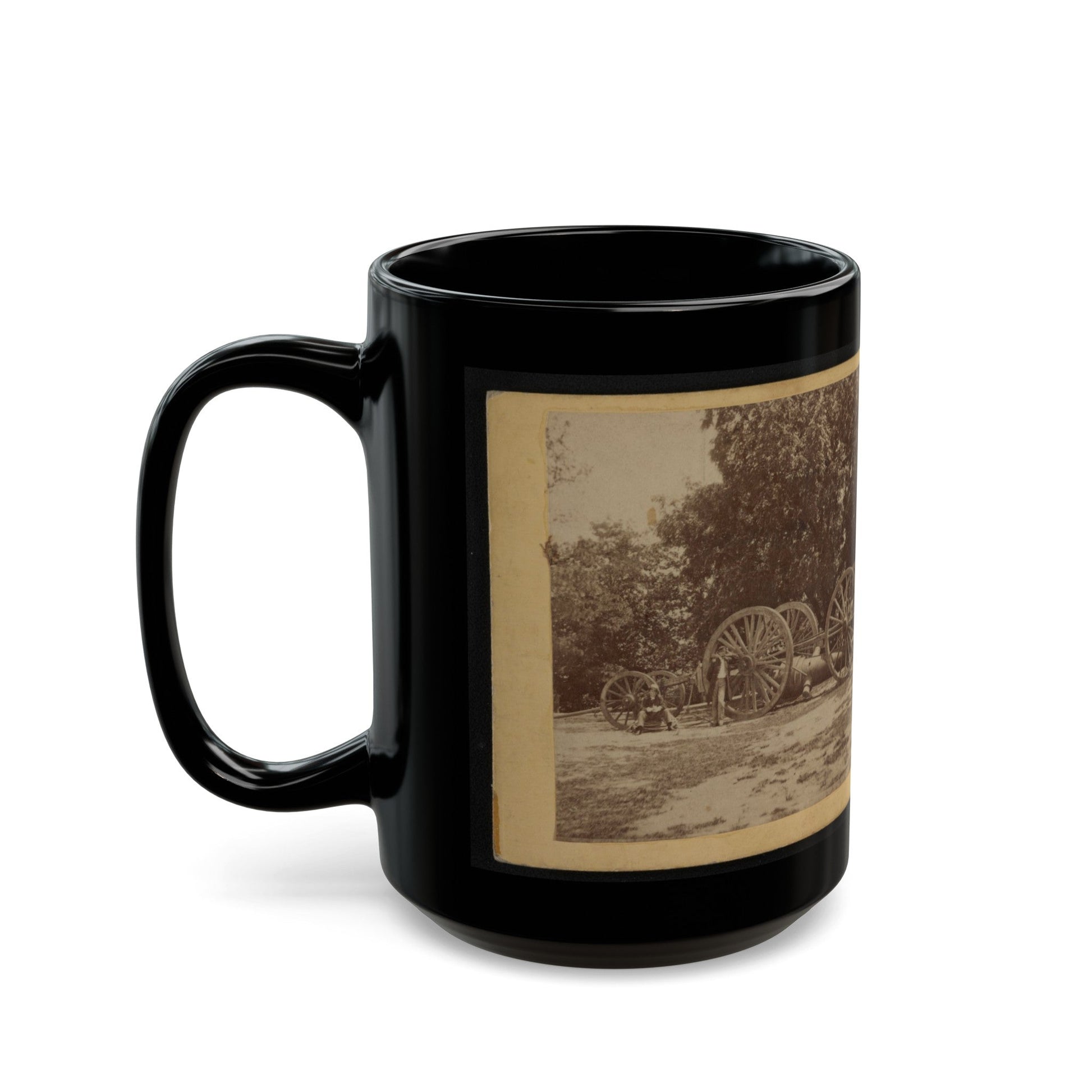 Sling For Heavy Artillery. Drewry's Bluff, Virginia (U.S. Civil War) Black Coffee Mug-The Sticker Space