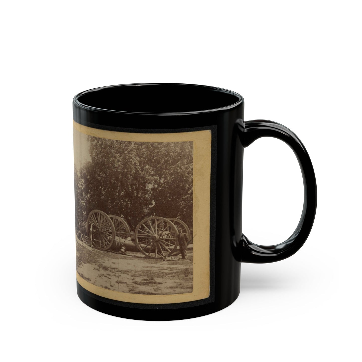 Sling For Heavy Artillery. Drewry's Bluff, Virginia (U.S. Civil War) Black Coffee Mug-The Sticker Space