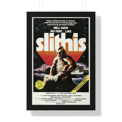 SLITHIS 1978 - Framed Movie Poster 16″ x 24″ Black - The Sticker Space
