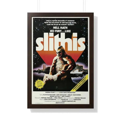 SLITHIS 1978 - Framed Movie Poster 20" x 30" Walnut - The Sticker Space