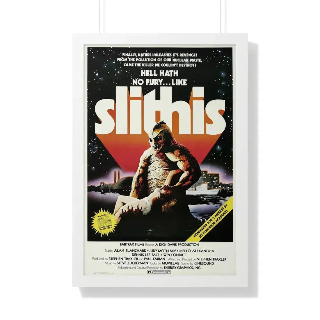 SLITHIS 1978 - Framed Movie Poster 20" x 30" White - The Sticker Space