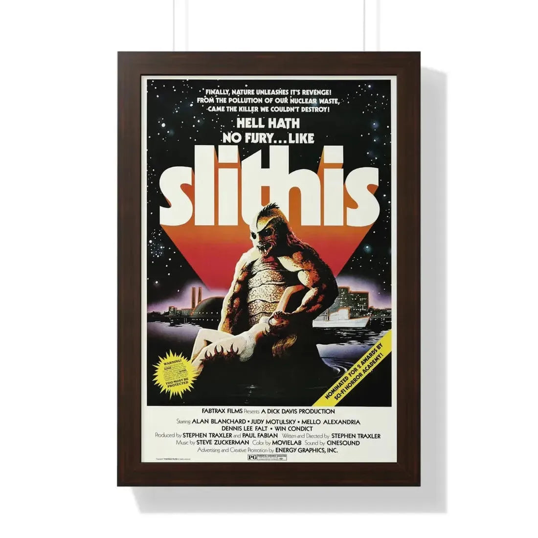 SLITHIS 1978 - Framed Movie Poster - The Sticker Space