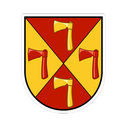 Slokhyni coat of arms escutcheon (Ukraine) (Coat of Arms) STICKER Vinyl Kiss-Cut Decal 4 Inch White - The Sticker Space