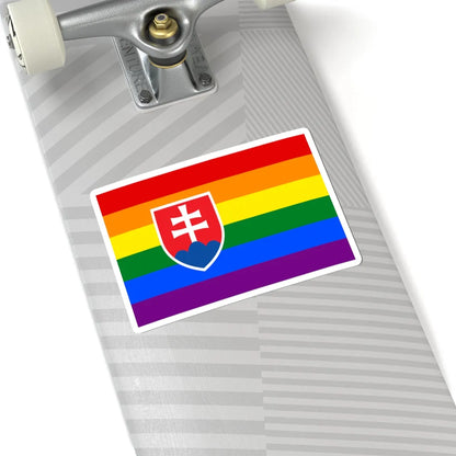 Slovakia Gay Flag (Slovakia) STICKER Vinyl Kiss-Cut Decal - The Sticker Space