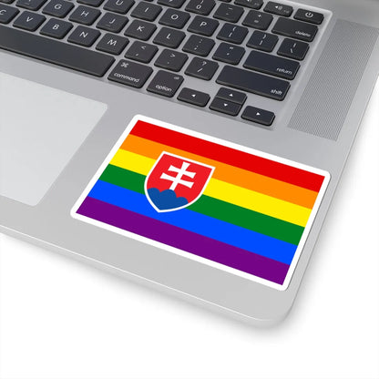 Slovakia Gay Flag (Slovakia) STICKER Vinyl Kiss-Cut Decal - The Sticker Space