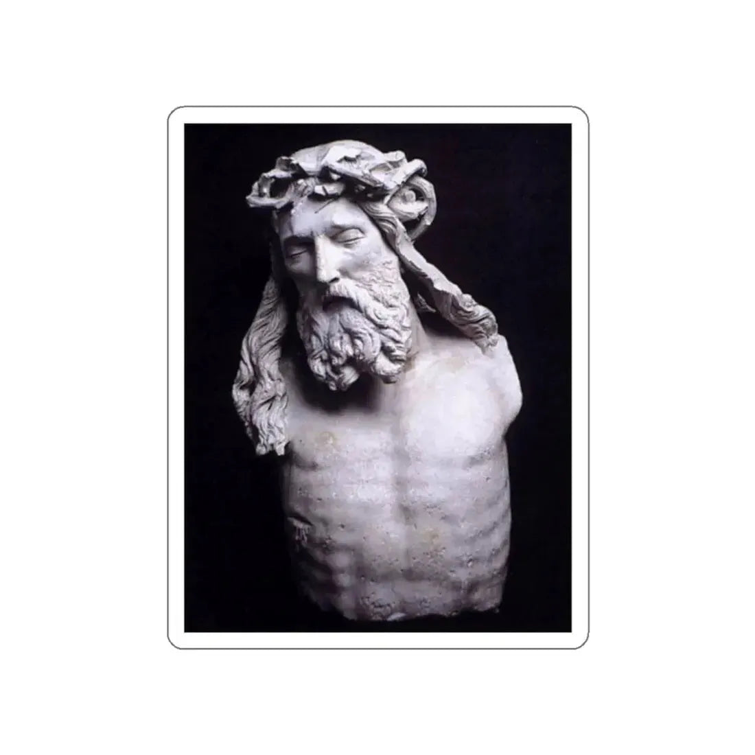 SLUTER, Claus -moses-Christ (fragment) (Artwork) STICKER Vinyl Die-Cut Decal White Die-Cut 2 Inch - The Sticker Space
