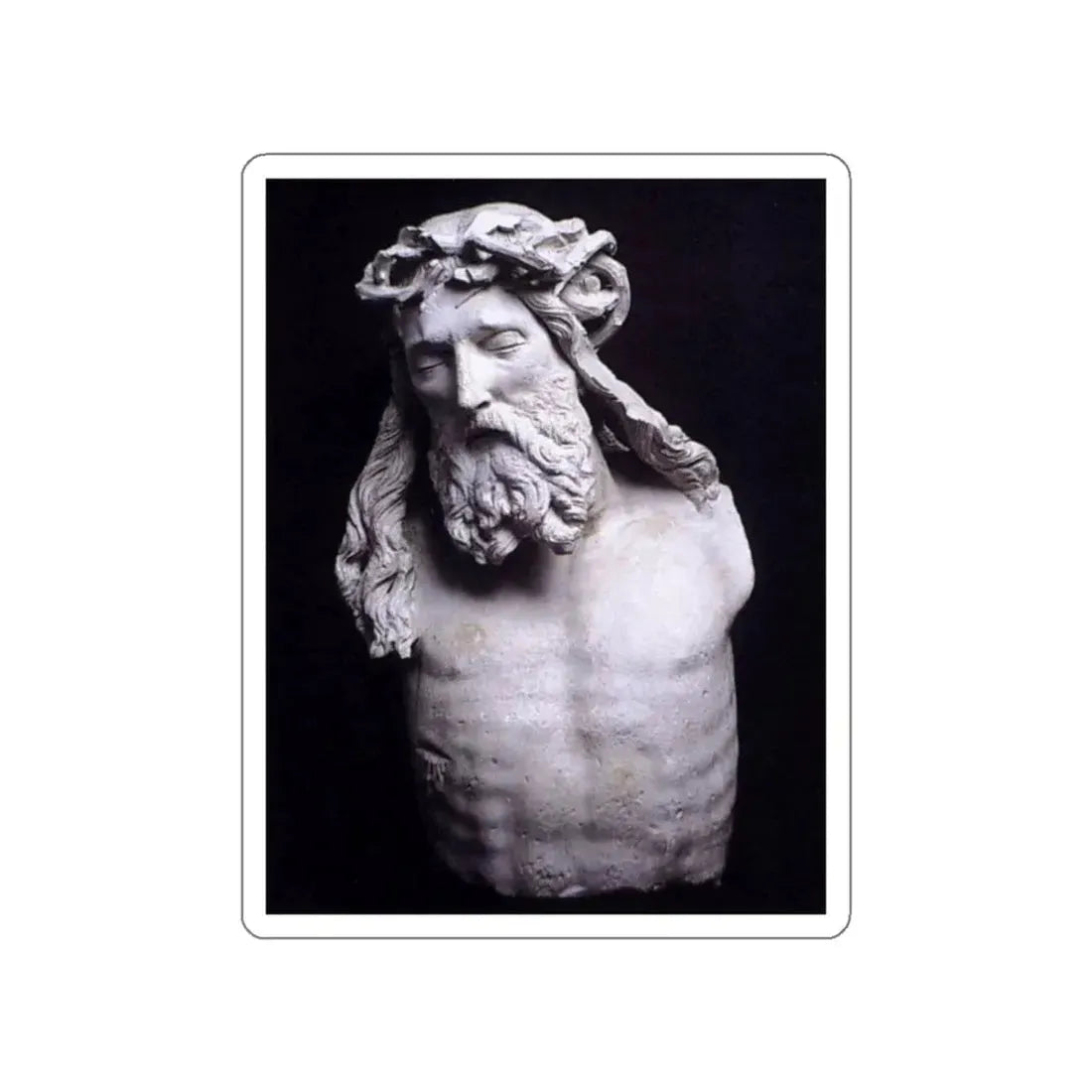 SLUTER, Claus -moses-Christ (fragment) (Artwork) STICKER Vinyl Die-Cut Decal White Die-Cut 3 Inch - The Sticker Space