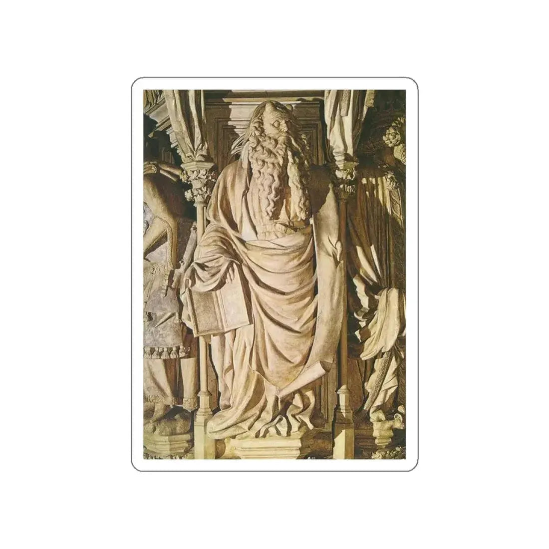 SLUTER, Claus -moses-Moses (Artwork) STICKER Vinyl Die-Cut Decal White Die-Cut 6 Inch - The Sticker Space